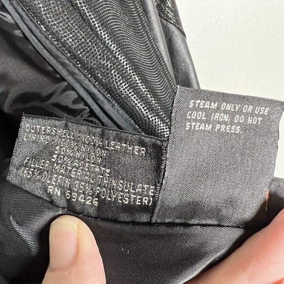 Vintage 1990s Womens Wilsons Leather Trench Biker Thinsulate Jacket Size Large - Picture 8 of 11